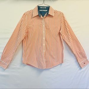Tommy Hilfiger Orange Pinstripe Button Down shirt